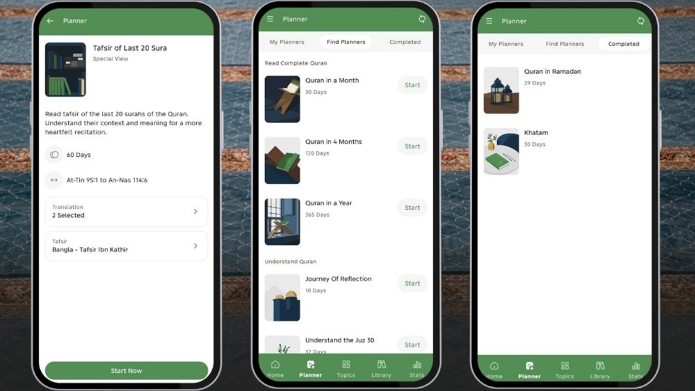 Al Quran App Planner feature update
